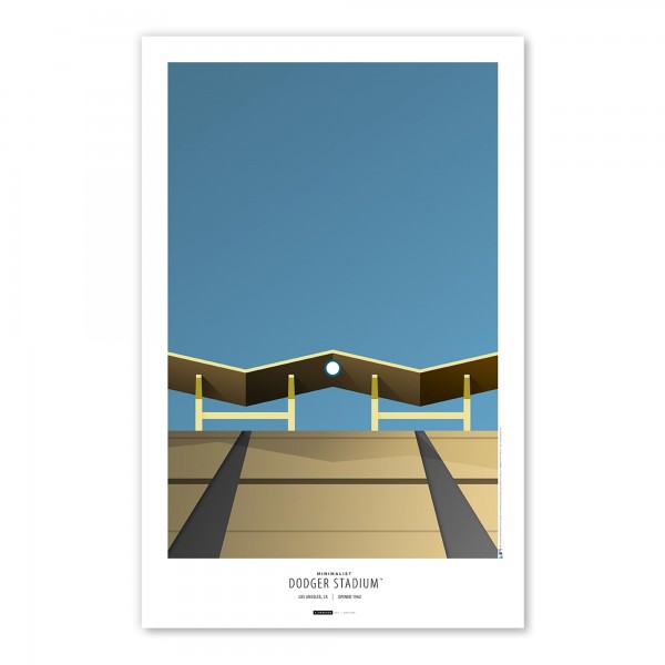 Los Angeles Dodgers Dodger Stadium 11x17 Minimalist Poster Print
