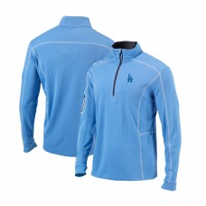 Los Angeles Dodgers Columbia Light Blue Cooperstown Collection Omni-Wick Shotgun Quarter-Zip Top
