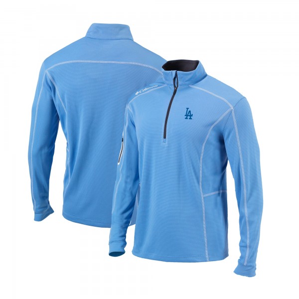 Los Angeles Dodgers Columbia Light Blue Cooperstown Collection Omni-Wick Shotgun Quarter-Zip Top
