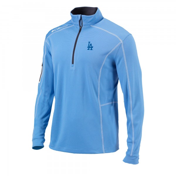 Los Angeles Dodgers Columbia Light Blue Cooperstown Collection Omni-Wick Shotgun Quarter-Zip Top