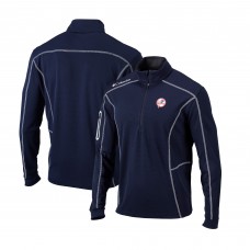 New York Yankees Columbia Navy Cooperstown Collection Omni-Wick Shotgun Quarter-Zip Top