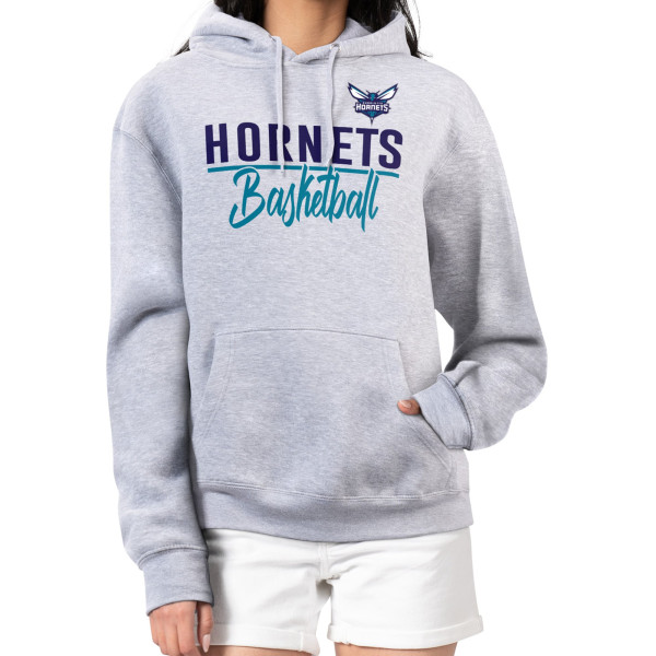 Женская толстовка Charlotte Hornets G-III 4Her by Carl Banks Heather Gray Graphics Fleece