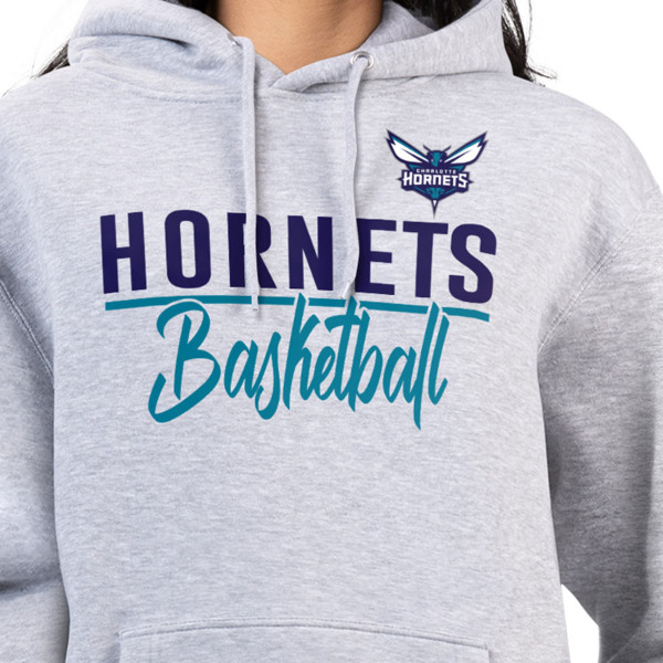 Женская толстовка Charlotte Hornets G-III 4Her by Carl Banks Heather Gray Graphics Fleece