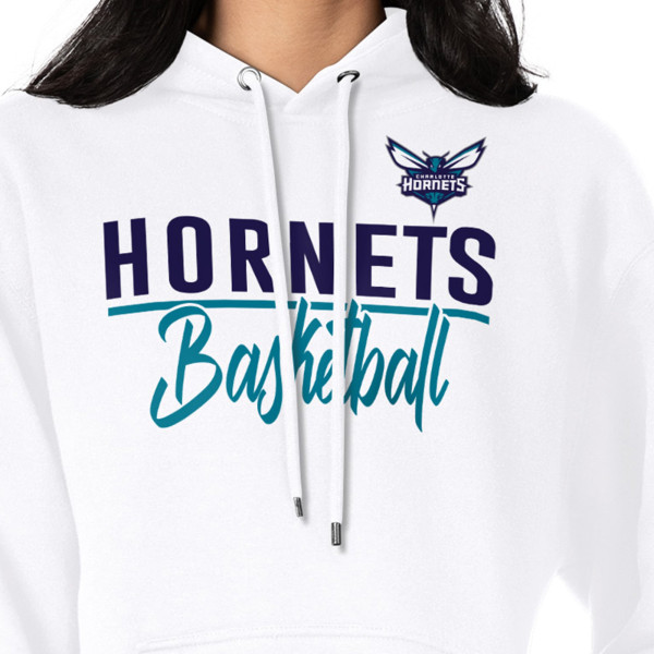 Женская толстовка Charlotte Hornets G-III 4Her by Carl Banks White Graphics Fleece