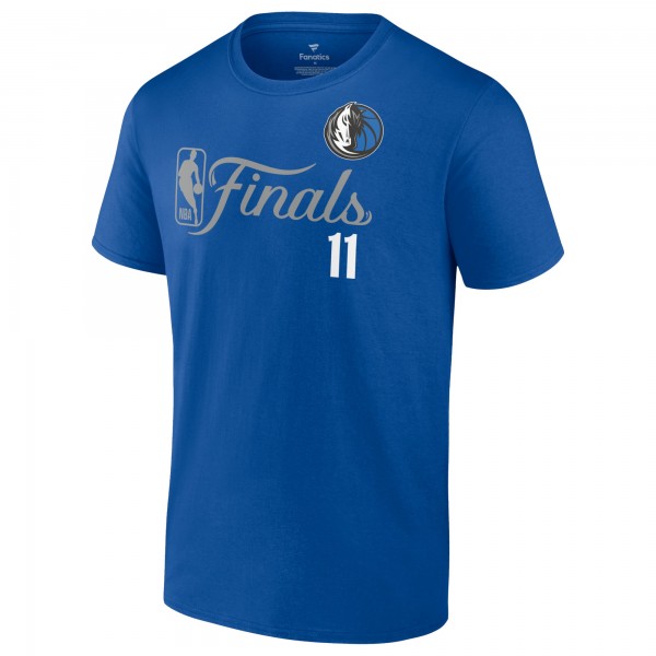 Футболка Kyrie Irving Dallas Mavericks 2024 NBA Finals Inbound Pass Name & Number  - Blue