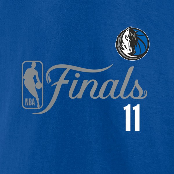 Футболка Kyrie Irving Dallas Mavericks 2024 NBA Finals Inbound Pass Name & Number  - Blue