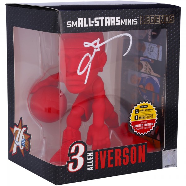 Allen Iverson Philadelphia 76ers Autographed Fanatics Authentic smALL-STARS Red Chase Variant 6 Figurine