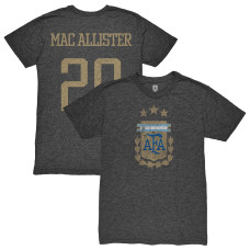Футболка Alexis Mac Allister Argentina National Team 1863FC Retro Tri-Blend - Heather Black