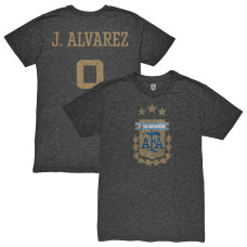 Футболка Julián Álvarez Argentina National Team 1863FC Retro Tri-Blend - Heather Black