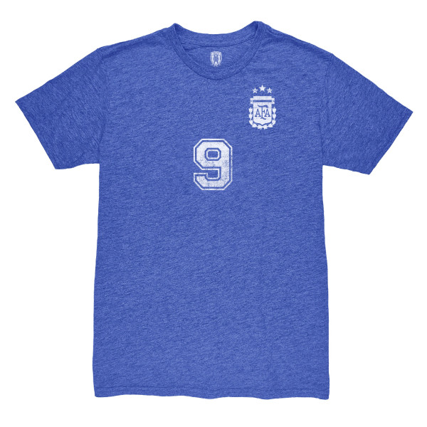 Футболка Julián Álvarez Argentina National Team 1863FC Retro Name & Number Tri-Blend - Blue
