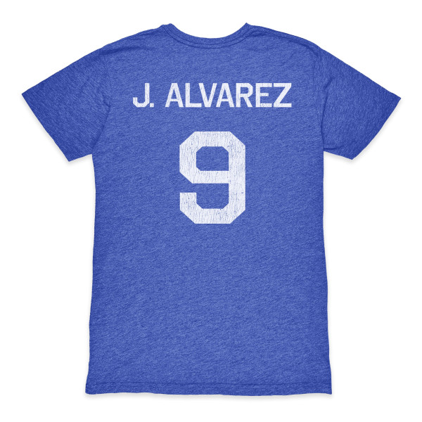 Футболка Julián Álvarez Argentina National Team 1863FC Retro Name & Number Tri-Blend - Blue