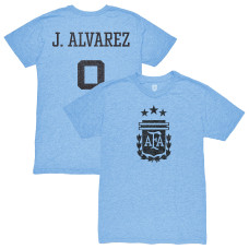 Футболка Julián Álvarez Argentina National Team 1863FC Retro Tri-Blend - Light Blue