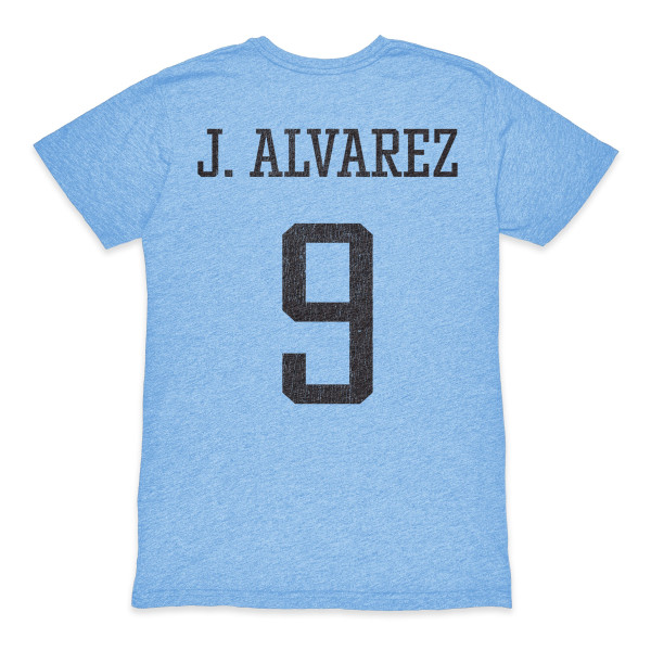 Футболка Julián Álvarez Argentina National Team 1863FC Retro Tri-Blend - Light Blue