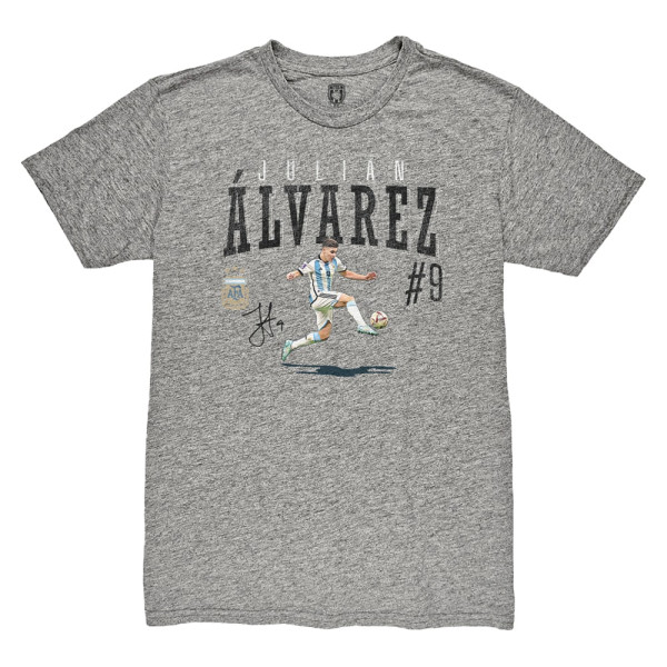 Футболка Julián Álvarez Argentina National Team 1863FC Snapshot Tri-Blend - Heather Gray