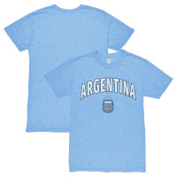 Футболка Argentina National Team 1863FC Retro Wordmark Tri-Blend - Light Blue