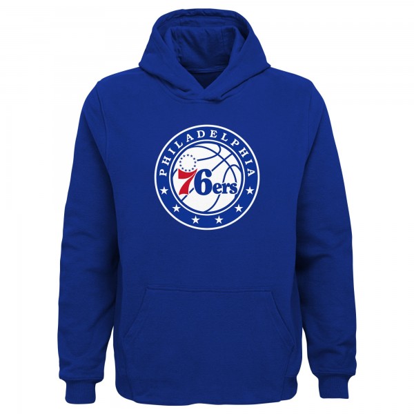 Подростковая Philadelphia 76ers Outerstuff Royal Primary Logo Pullover Hoodie