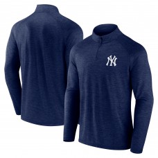 New York Yankees Fanatics Navy Head-to-Head Raglan Quarter-Zip Jacket