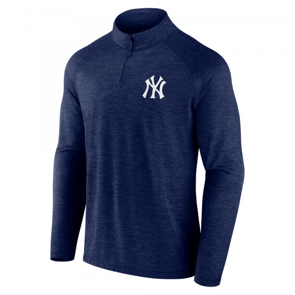 New York Yankees Fanatics Navy Head-to-Head Raglan Quarter-Zip Jacket
