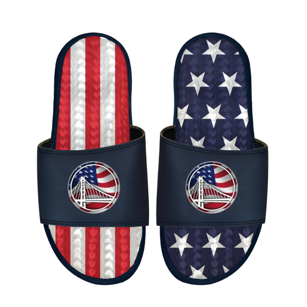 Unisex Golden State Warriors ISlide Navy Americana Gel Slide Sandals