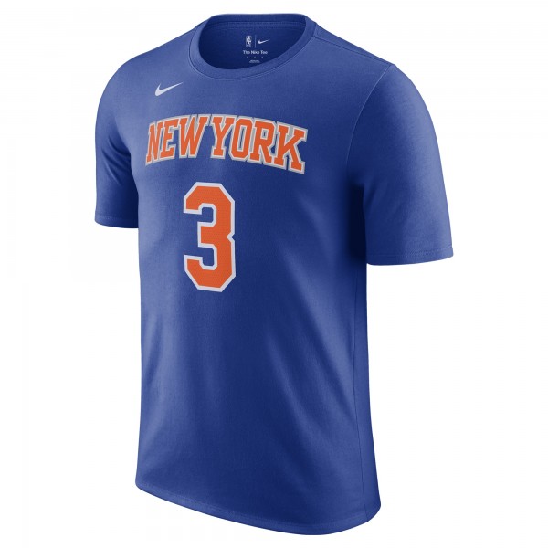 New York Knicks Josh Hart Nike Blue Icon Edition Name & Number T-Shirt