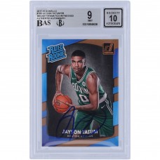 Jayson Tatum Boston Celtics Autographed 2017-18 Panini Donruss Rated Rookie #198 Beckett Fanatics Witnessed Authenticated 9/10 Rookie Card
