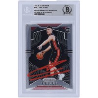 Tyler Herro Miami Heat Autographed 2019-20 Panini Prizm Red Ink #259 Beckett Fanatics Witnessed Authenticated Rookie Card