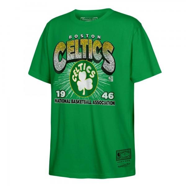 Футболка Boston Celtics Mitchell & Ness Hardwood Classics Vintage Hoopster - Kelly Green