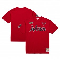 Футболка Dennis Rodman Chicago Bulls Mitchell & Ness Premium Nickname - Red