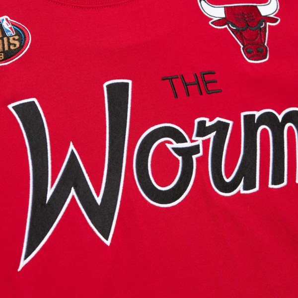 Футболка Dennis Rodman Chicago Bulls Mitchell & Ness Premium Nickname - Red