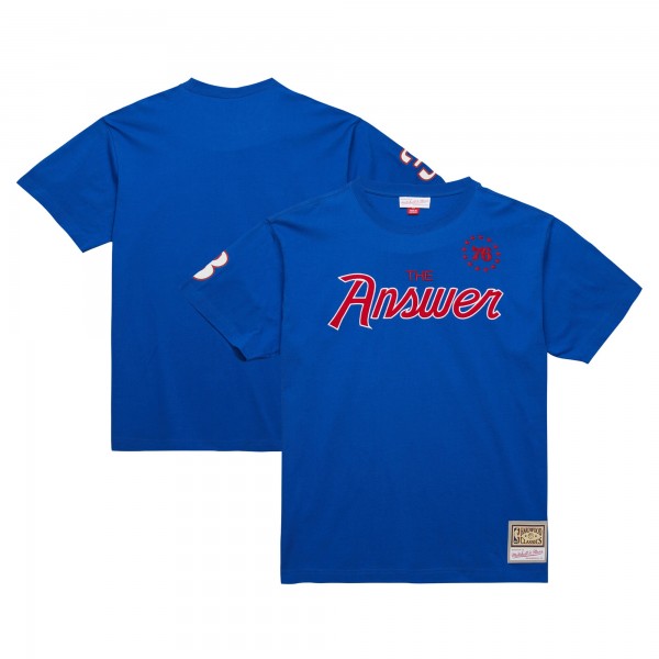 Philadelphia 76ers Allen Iverson Mitchell & Ness Royal Premium Nickname T-Shirt