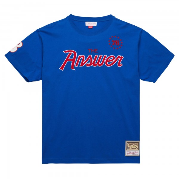 Philadelphia 76ers Allen Iverson Mitchell & Ness Royal Premium Nickname T-Shirt