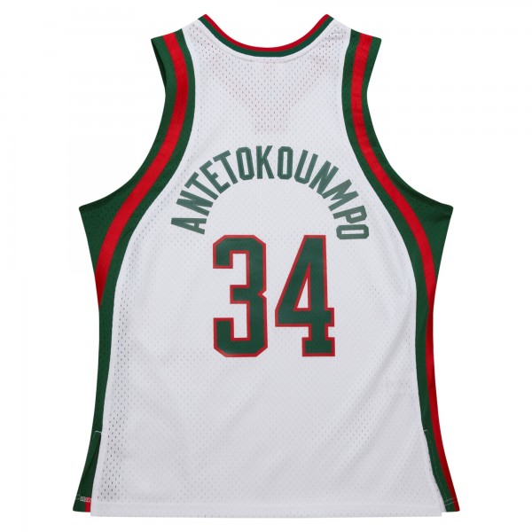 Джерси Milwaukee Bucks Giannis Antetokounmpo Mitchell & Ness White 2013/14 Hardwood Classics Swingman