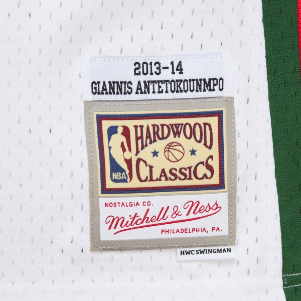 Джерси Milwaukee Bucks Giannis Antetokounmpo Mitchell & Ness White 2013/14 Hardwood Classics Swingman