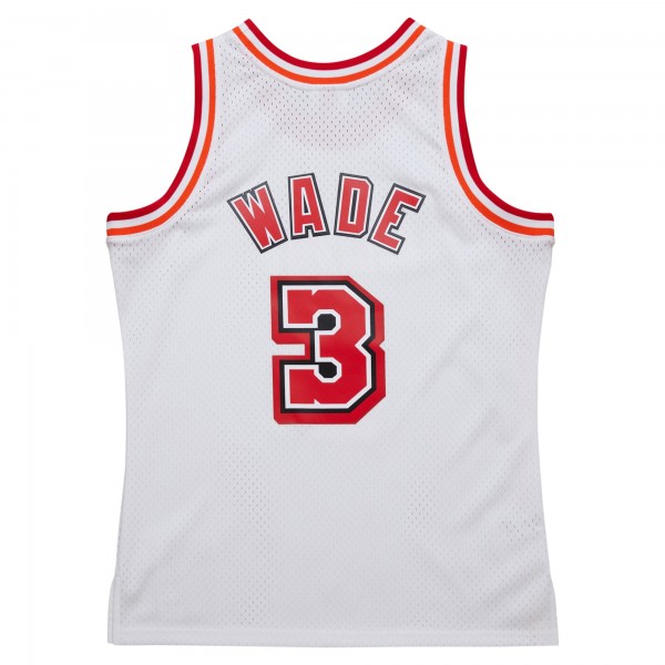 Игровая джерси Miami Heat Dwyane Wade Mitchell & Ness White 2007/08 Hardwood Classics