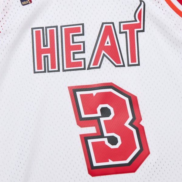 Игровая джерси Miami Heat Dwyane Wade Mitchell & Ness White 2007/08 Hardwood Classics