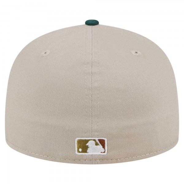 Бейсболка Los Angeles Dodgers New Era Natural/Hunter Green Lifestyle Tree Bark Fill 59FIFTY