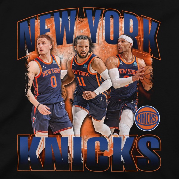 Футболка Jalen Brunson, Donte DiVincenzo & Josh Hart New York Knicks Stadium Essentials Unisex Trio - Black