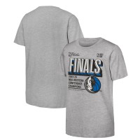 Футболка Dallas Mavericks Youth 2024 Western Conference Champions Locker Room - Heather Gray