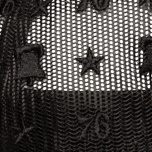 Бейсболка Philadelphia 76ers Mitchell & Ness Black Monogram Allover Logo Mesh Trucker