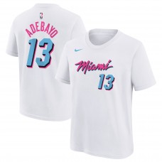 Футболка Youth Miami Heat Bam Adebayo Nike White 2024/25 City Edition Name & Number