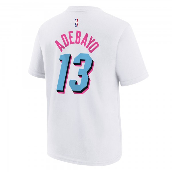 Футболка Youth Miami Heat Bam Adebayo Nike White 2024/25 City Edition Name & Number