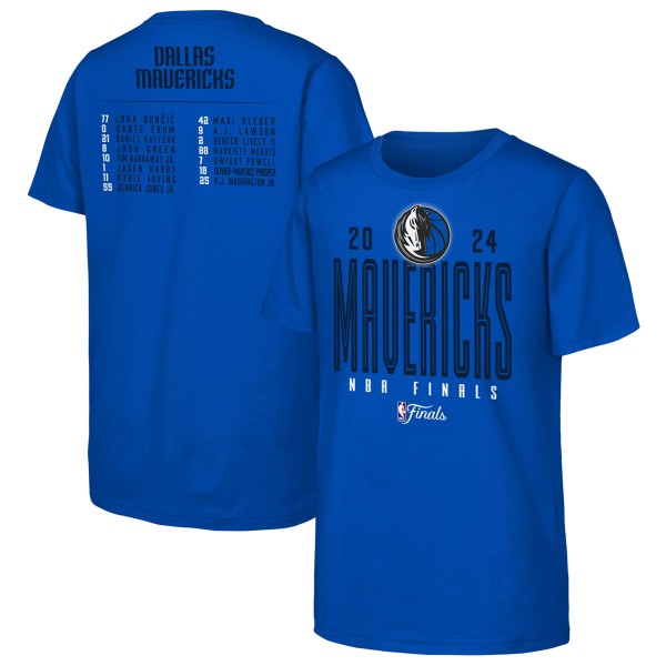 Футболка Dallas Mavericks Youth 2024 NBA Finals Roster - Royal