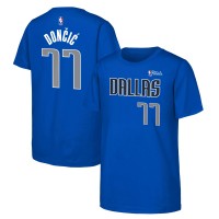 Футболка Luka Dončić Dallas Mavericks Youth 2024 NBA Finals Name & Number – Navy