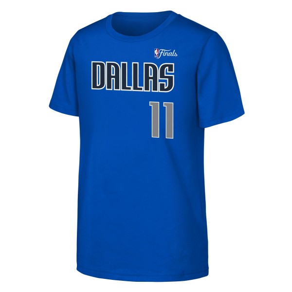Футболка Kyrie Irving Dallas Mavericks Youth 2024 NBA Finals Name & Number – Navy