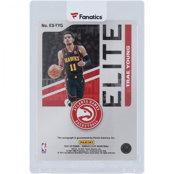 Trae Young Atlanta Hawks Autographed 2021-22 Panini Elite Elite #ES-TYG #76/99 Card