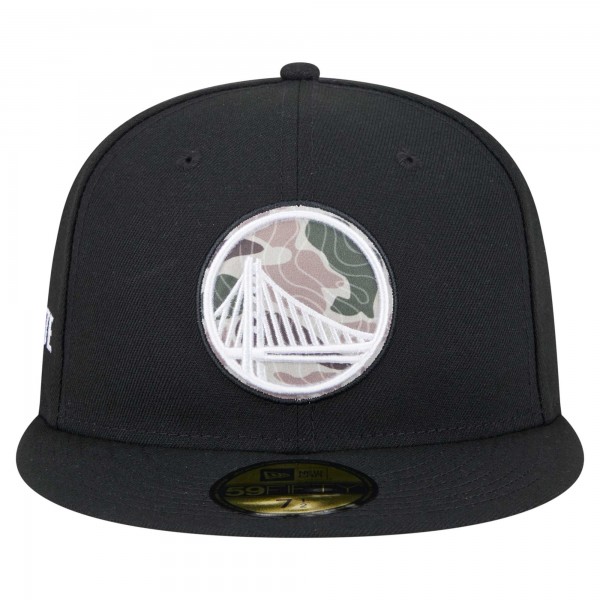 Бейсболка Golden State Warriors New Era Camo Print UV 59FIFTY - Black