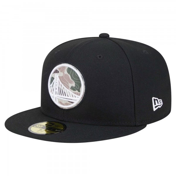 Бейсболка Golden State Warriors New Era Camo Print UV 59FIFTY - Black