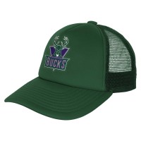 Подростковая Milwaukee Bucks Mitchell & Ness Hunter Green Core Evergreen Trucker Adjustable Hat