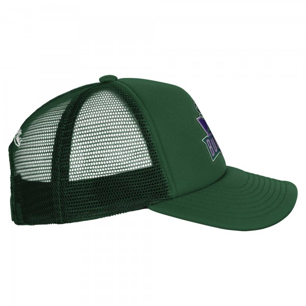 Подростковая Milwaukee Bucks Mitchell & Ness Hunter Green Core Evergreen Trucker Adjustable Hat