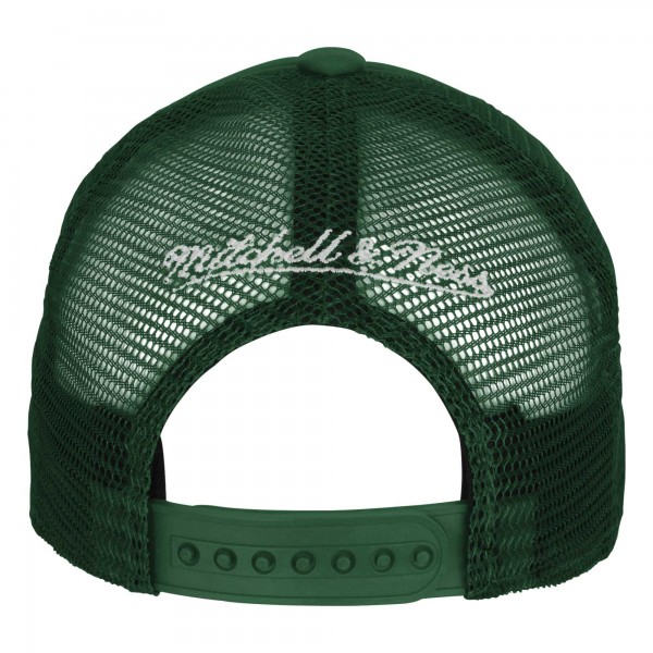 Подростковая Milwaukee Bucks Mitchell & Ness Hunter Green Core Evergreen Trucker Adjustable Hat